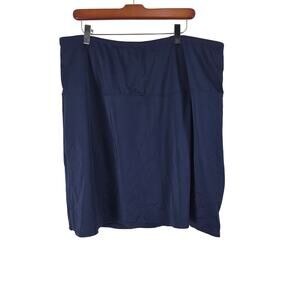 Swimsuits For All Swim Skirt 26 Womens Plus‎ Size Blue Stretch Pull On Beach